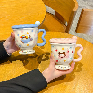 Yisheng | Aesthetic Ceramic Mug with Lid and Spoon