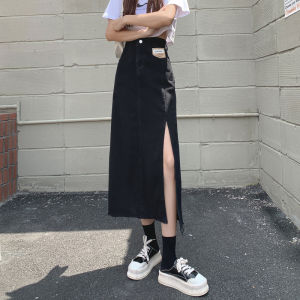 กระโปรงยีนส์ทรงเอเอวสูงสำหรับผู้หญิง กระโปรงทรงเอ กระโปรงสั้นสีดำ กระโปรงทรงเอเอวสูง กระโปรงทรงเอสำหรับใส่ไปทำงาน