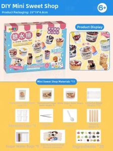 JIEXI | DIY Mini Food Truck Sweet Shop Pretend Play Toy