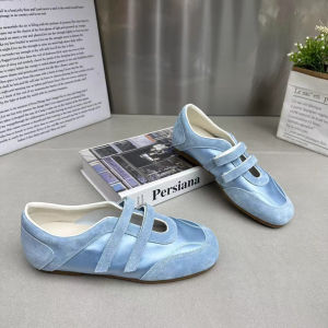 Retro Silk-feel Ballet Style Easy-on Casual Shoes