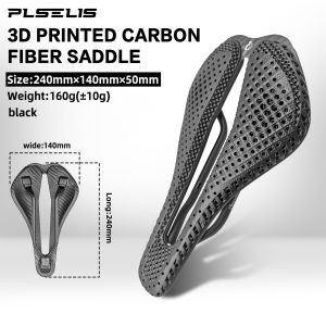 PLSELIS | Plselis Carbon Saddle Road Bike Carbon Fiber Saddle Competitive Lightweight Cushion 3D Printing Integrated Hollow Design 145g