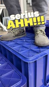 1 X TOYOGO 64L Industrial Storage Basket (4906) Heavy Duty Plastic Stackable Factory Warehouse Crate Crate Cover Food Bakul kilang plastik 可叠工业盒/工业篮