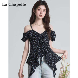 La Chapelle | Áo Blouse Dập Vai Hoa Đỏ cho Phụ Nữ