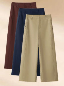 High Waist A-Line Wide Leg Pants Casual Nine Points Womens Small Size Loose Fit Straight Leg Casual Pants Autumn 2025