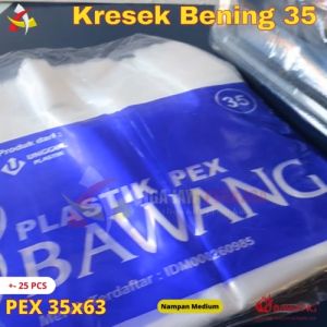 Kantong Kresek Bening PE PEX 35 / Kantong Plastik Bening Bawang 35x63
