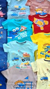 OMAHBAYI - Atasan Kaos Anak Laki Laki 1- 6 tahun Paket isi 4 pcs