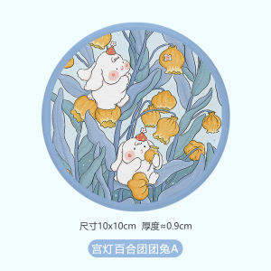 Creative Ceramic Coaster Durable Heat Resistant Absorbent for Office Table Dinner Party Fast Drying Unique Korean Style Home Decor