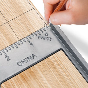 Talao Triangle Ruler Aluminum Alloy Speed Protractor Square Miter Carpenter Tool