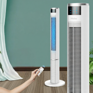 Haier | Living Room Tower Fan Bladeless Energy-saving Timer Floor Standing