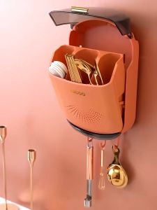 Giá Đỡ Đũa Muỗng Gắn Tường Chống Ẩm Tiện Dụng Cho Nhà Bếp muỗngchống bụiHộp đựng nước xả lzb034