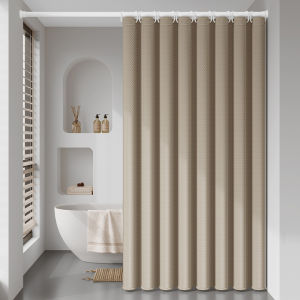 Waterproof Bathroom Shower Curtain Set Thickened Mold Proof Partition Door Drape High End Bathroom Decorations Essential Tool