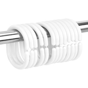 12pcs Circular Shower Curtain Rings Bath Curtain Rings for Bathroom Glide Easily on Bathroom Shower Rod Shower Hooks