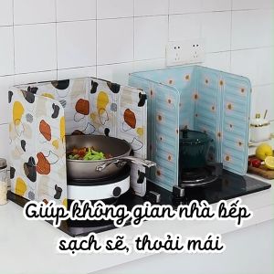 Tấm chắn bếp Tấm chắn dầu mỡ chắn gió bếp ga chống dầu mỡ bảo vệ tường ngăn không cho dầu mỡ bám lên tường kệ bếp giúp việc vệ sinh bếp trở nên dễ dàng hơn