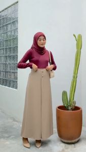 Dostifashion Diya Kulot | Celana Kulot Wanita Lebar Kancing Depan | Celana Lebar Formal