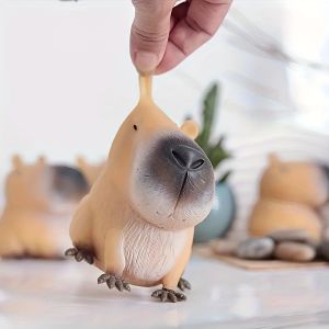 Cute Capybara Squishy Toy – Stretchy Stress Relief Animal Toy for Kids & Adults Funny Gift Soft Rubber Fidget Toy
