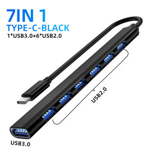 Kebidumei | KEBIDUMEI USB 3.0 HUB 7Port Type C Docking Station Splitter High Speed Data Transfer Expander OTG Adapter for Macbook Pro Laptop