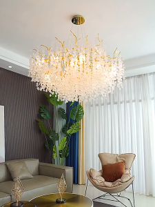 Tri-colors CrystalGlass Lighting Stair Chandelier ModernDeusign LED Indoor Light Kitcheirn Lamps StairLights for Ceiling Hall hotel bar restaurant
