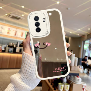Huawei Enjoy 80 Phone Case Mirror Smile Design Soft Silicone Protective Cover Womens Style Simple Elegant Makeup Mirror Included