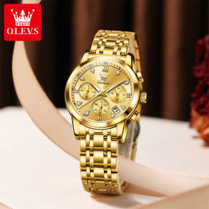 OLEVS | Đồng Hồ Đeo Tay Nữ OLEVS 2858 Máy Quartz Chức Năng Chronograph Lịch Tự Động Chống Nước Vỏ Thép Không Gỉ Hiển Thị Số La Mã
