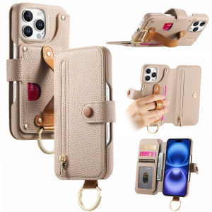 Flip Cover Zipper Phone Case Full Protection Durable Creative Style Protective Shell for Apple 16 15 pro Max 14 plus 13 12 Business 11 Vintage XR