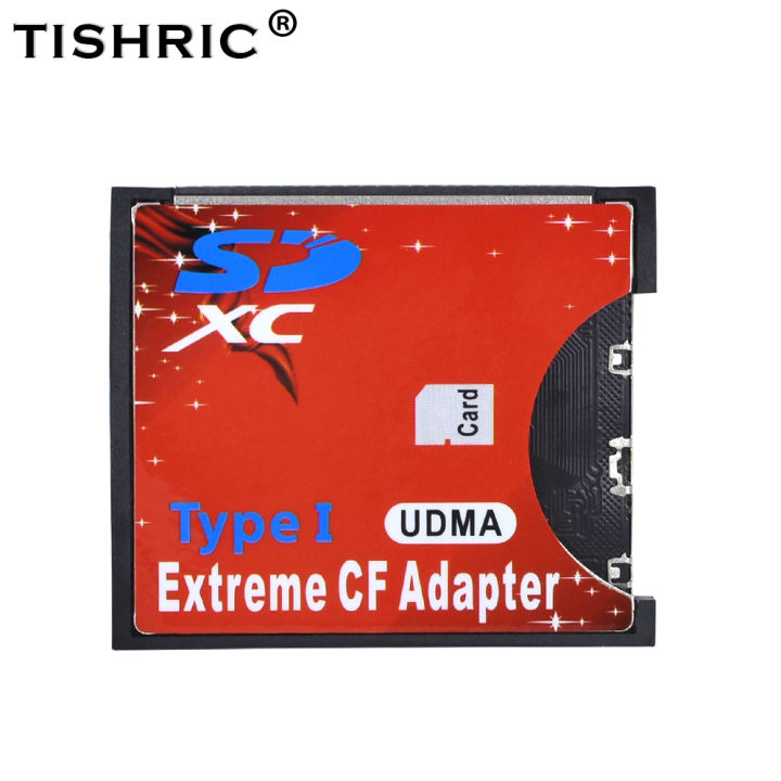 TISHRIC WiFi SD ถึง CF การ์ดอะแดปเตอร์ MMC SDHC SDXC มาตรฐาน Compact Flash Type I Card Converter UDMA Card Reader สําหรับกล้อง