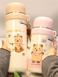 น้ำท่วมตัวคู่สุดน่ารักสำหรับเด็กที่โรงเรียน แก้วน้ำเย็นสำหรับเด็กผู้หญิง แก้วน้ำสุดเก๋สำหรับตั้งแต่เช้าถึงเที่ยงคืน