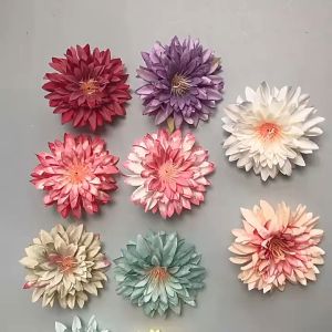ดอกเบญจมาศประดิษฐ์ ดอกโบตั๋นปลอม ผ้าไหม ขนาด 8 ซม. สําหรับตกแต่งบ้าน งานแต่งงาน DIY พร้อมส่งในไทย