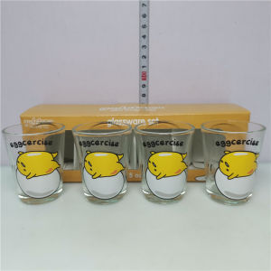 Cute Cartoon Mini Shot Glass Yellow Brother Knows I Dont Want to Move Personalized Egg Shaped Glass Cup Single Layer Non-Heated