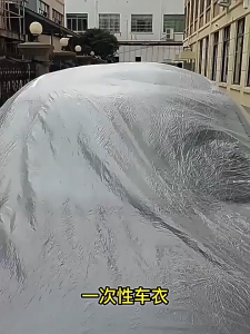 Universal Car Cover Disposable Disposable Plastic Car Cover For Vehicle Temporary Dust Protection