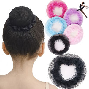 Women Multi-functional Hair Net Invisible Lace Net Set for Dance Stewardess Nurse Coiffure Headband Net Hair Accessories