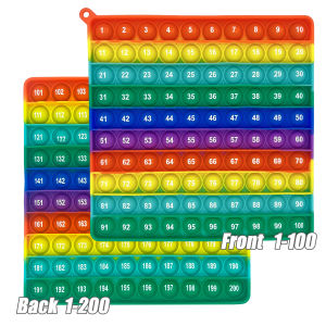 Learn Numbers 1-200 Counting Math Fidget Toys Push Bubbles Educational Mathematics Learning Toys for Kids Classroom