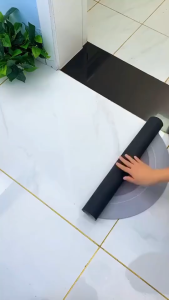 Thảm lau chân oval G01 thảm chân vải có họa tiết siêu thấm hút chống trượt hiệu quả