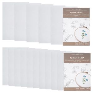 10/5 Chiếc Giấy Thêu Tan Trong Nước Dính Chắc Tự Dính Có Thể Giặt Được In Được Dùng Cho Phụ Kiện May Vá Tự Làm