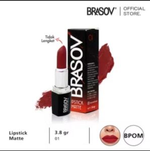 BRASOV Lipstick Matte Shade 01 - 08 Lipstick Pigmented Perona Bibir BPOM