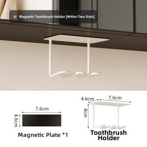 Magnetic Wall Mounted Toothbrush Holder No Drilling Required