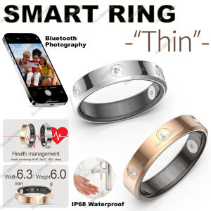 Military Grade Smart Ring Women Men Super narrow 6.3mm Heart Rate Health Stress measurement Monitor IP68 Waterproof Fashion Ring