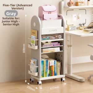 Book Storage Organizer Cart