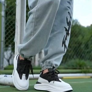 Keeping Sepatu Sneakers Pria Sepatu Sekolah Kuliah Hitam Running Sepatu Olanhraga Fashion Jogging Casual Sport Shoes KSR724