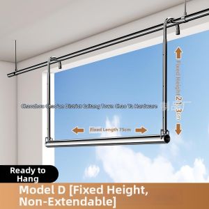 304 Stainless Steel Clothes Drying Rack Hanging Foldable Balcony Blanket Drying Tool Home Utility Small Size Clothesline