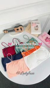 LadyLuxe - Bra Kemben Fashion Wanita Tanpa Kawat Bahan Halus Simple Sporty BH GYM Fitnes Senam Zumba Crop Top Pendek BR018