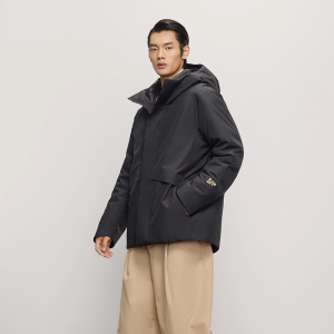 Guvet | Black Windproof 5.0 Short Mens Warm Down Jacket