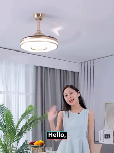 42Inch LED Ceiling Fan Light Tricolor With Remote Control invisible Ceiling Fan Lamp For Living room Home Center Lights