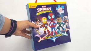 Marvel Spidey & Amazing Friends Book & Jigsaw Gift Set (Boxset) With Colouring Book For Kids
