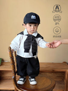 Early Autumn Baby Set Korean Style One Year Old Gift Clothes Stylish Fashionable Autumn Clothes Shawl Shirt Separate Trendy