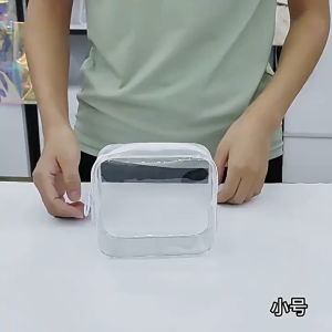 NIkyLundun กระเป๋าเครื่องสำอางกันน้ำแบบใส PVC กระเป๋าใส่อุปกรณ์อาบน้ำแบบพกพากระเป๋าเก็บของอเนกประสงค์