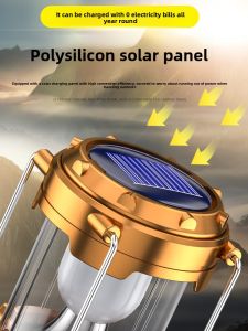 MONLEYTA | Portable Outdoor Camping Lantern Light Solar Powered Emergency Backup Power Outage Relief Tent Lamp Disaster Prevention