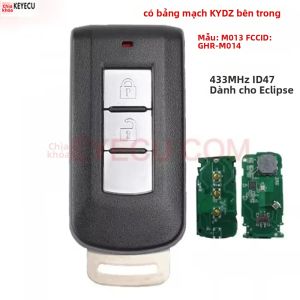 Chìa Khóa Điều Khiển Từ Xa KYDZ Keyless Go Car Chip ID47 Tần Số 433MHz Dành Cho Xe Mitsubishi Xpander Eclipse Cross 2017-2022 Mã M013 GHR-M014