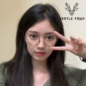 Gentle Fawn Kacamata Antiradiasi Blueray Cat Eye Style Fashion Wanita Terbaru Bisa Minus TR&Metal Ringan M2291