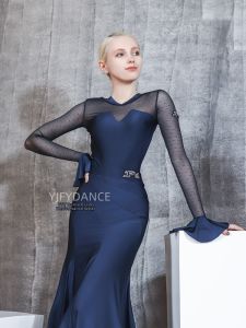 YJFY Dance | Womens Dance Bodysuit Mesh Sleeve