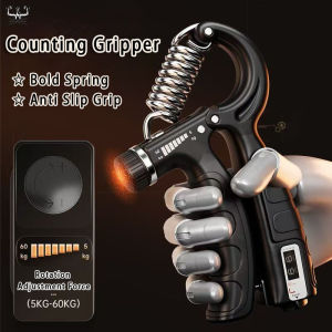 Adjustable Hand Grip Finger Digital Counter Hand Gripper Spring Finger Trainer Spring Gripper Anti Wrist Arm Finger Forearm Exercise Strength Expander Trainer 握力器